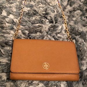 Tory Burch wallet on a chain